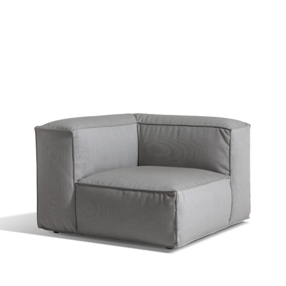 Asker soffmodul, Sunbrella Sling taupe beige, hörndel Skargaarden