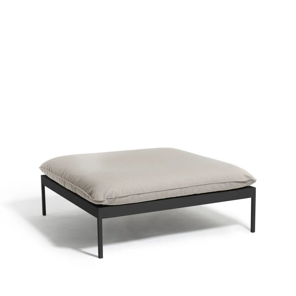 Bönan fotpall, Light grey-mörkgrå aluminium Skargaarden