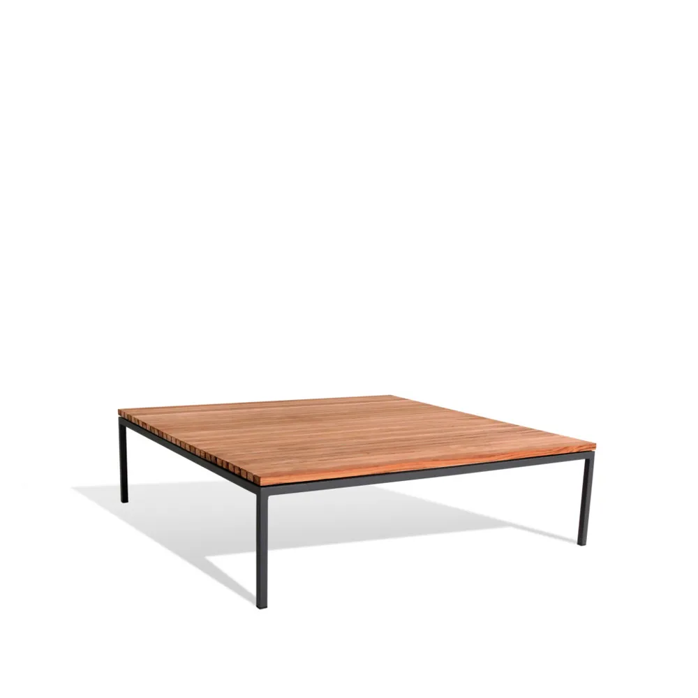 Bönan loungebord, Teak, large, mörkgrå aluminium ram Skargaarden