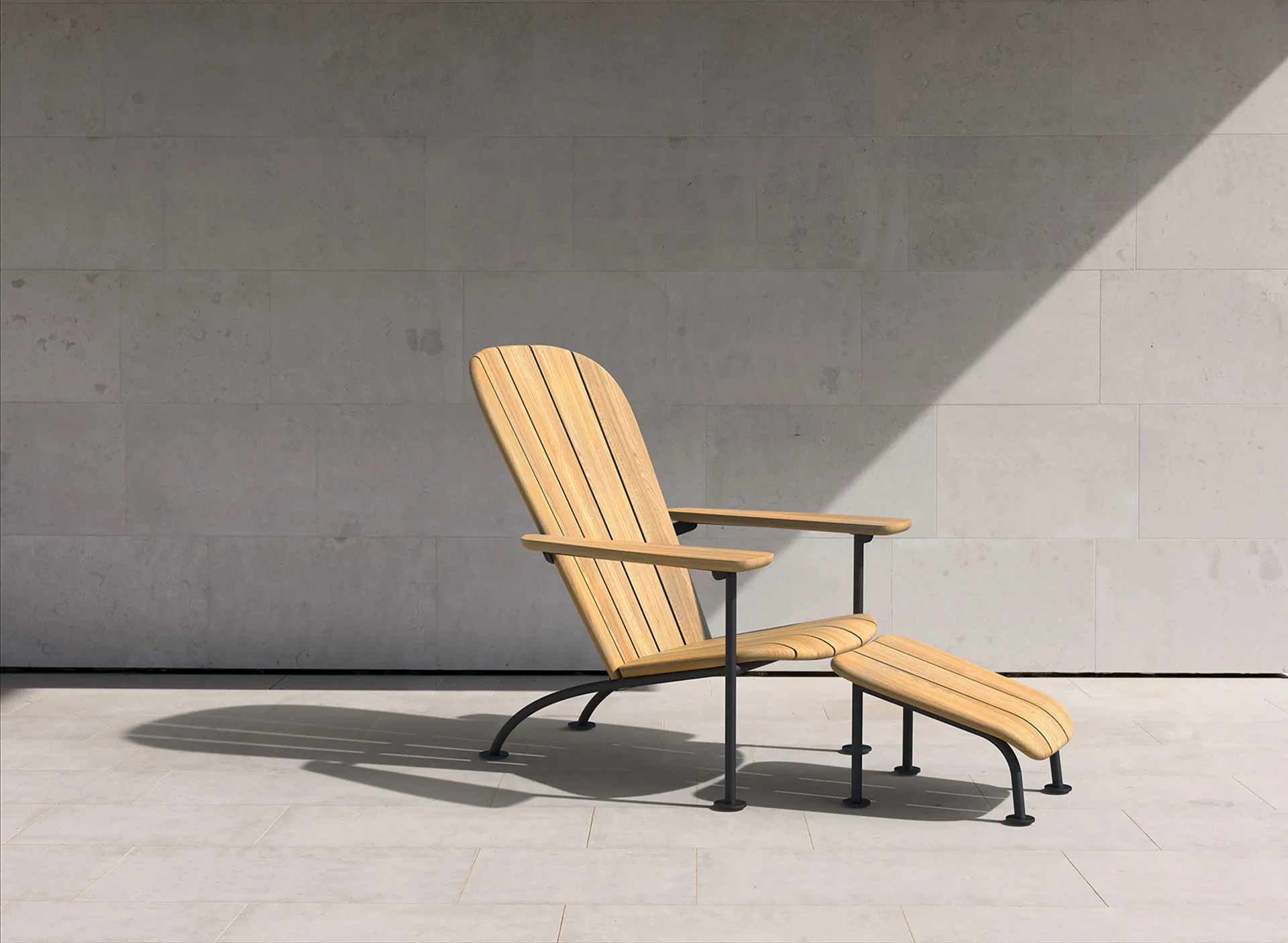 Böste fotpall, Teak Skargaarden