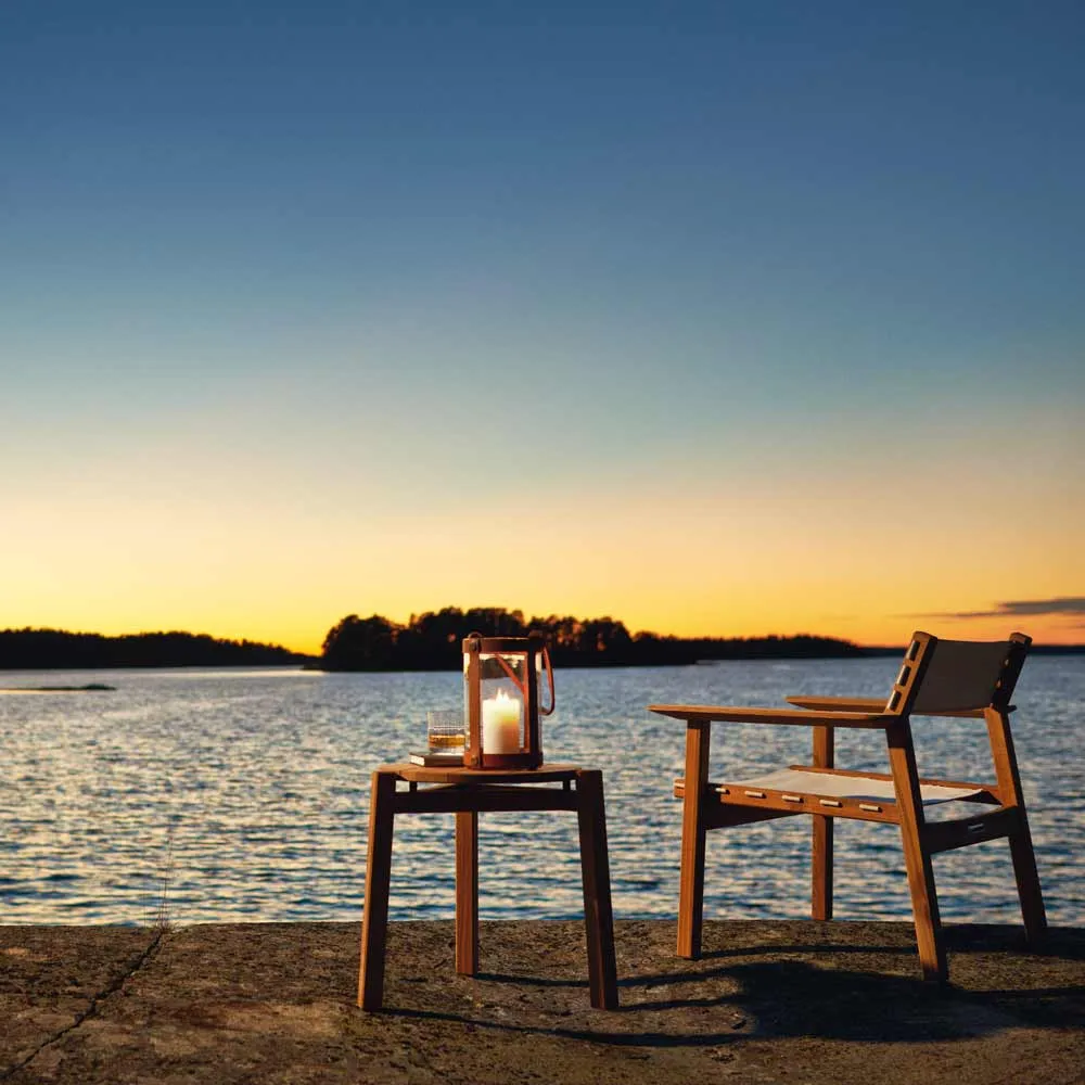 Djurö soffbord, Teak, ø42 cm Skargaarden