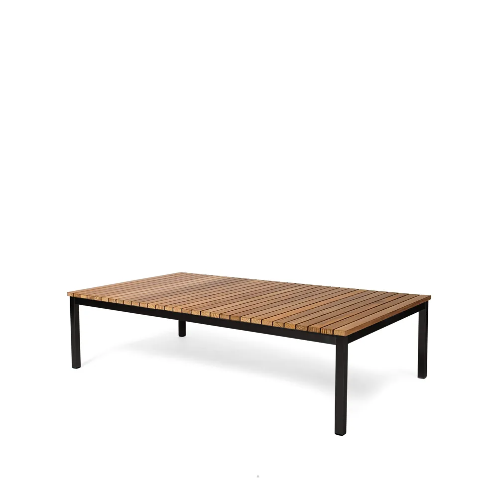 Häringe soffbord, Teak, large, svart stålstativ Skargaarden