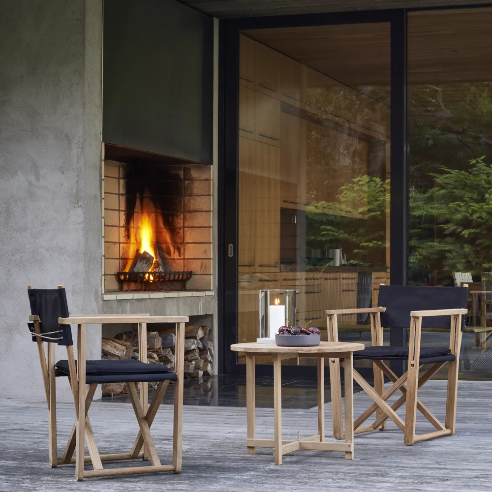 Kryss Dining karmstol, Canvas natural, teak Skargaarden