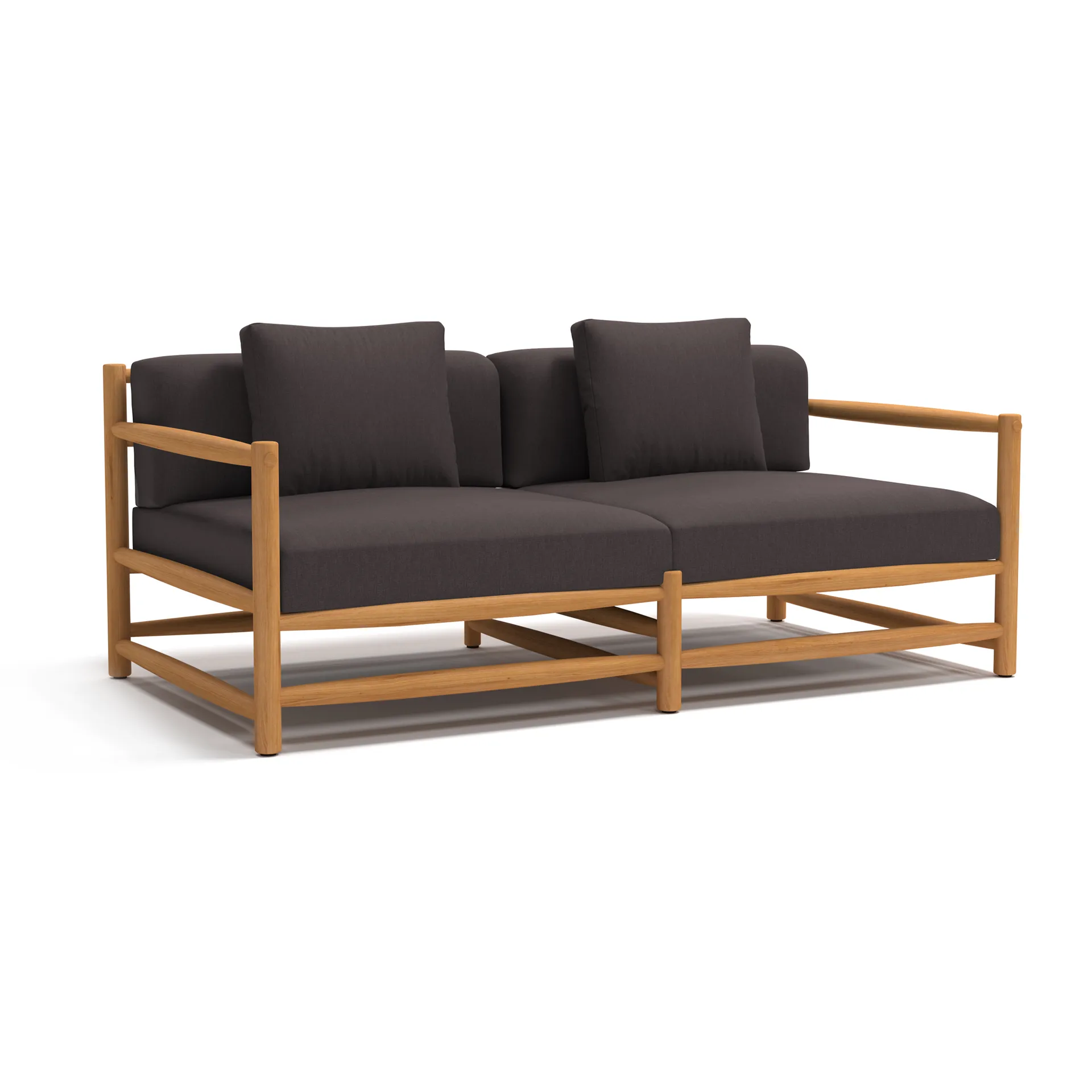 Saltholm soffa teak-gråbrun dyna Skargaarden