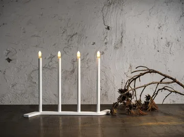 Advent RE adventsljusstake - vit, 4 ljus - SMD Design