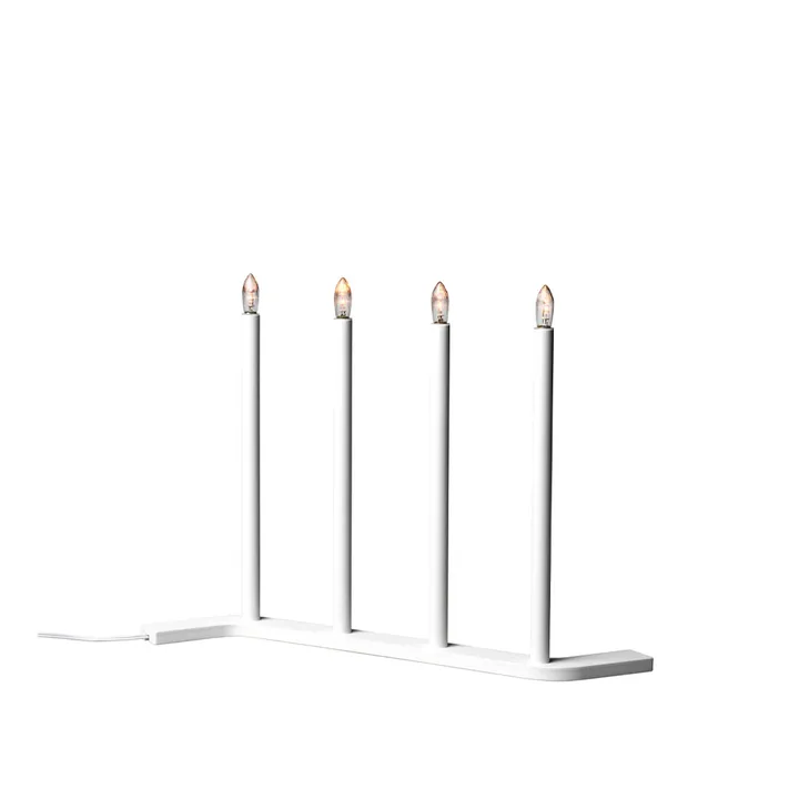 Advent RE adventsljusstake - vit, 4 ljus - SMD Design
