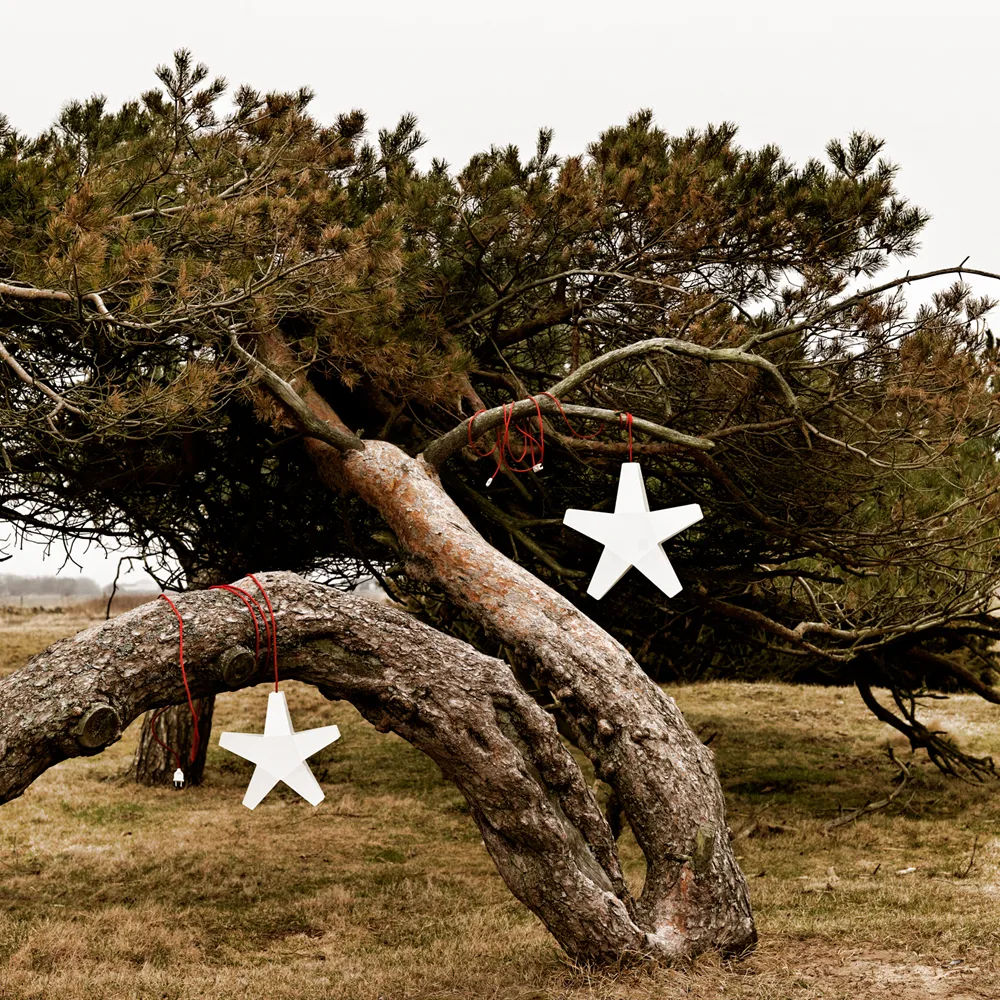 Advent Stjärna Adventsstjärna, grå, 40 cm, ljusgrå textilsladd SMD Design