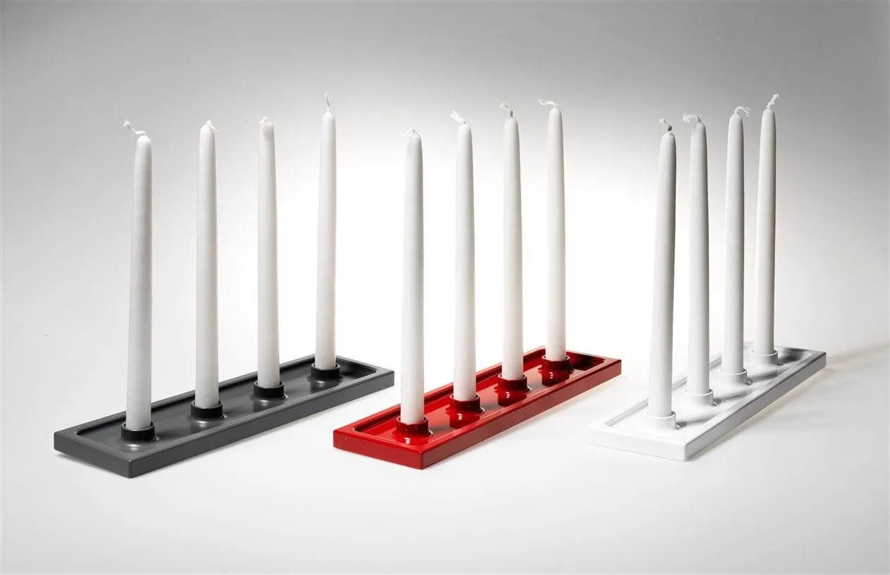 Crater adventsljusstake, Röd, 4 ljus SMD Design