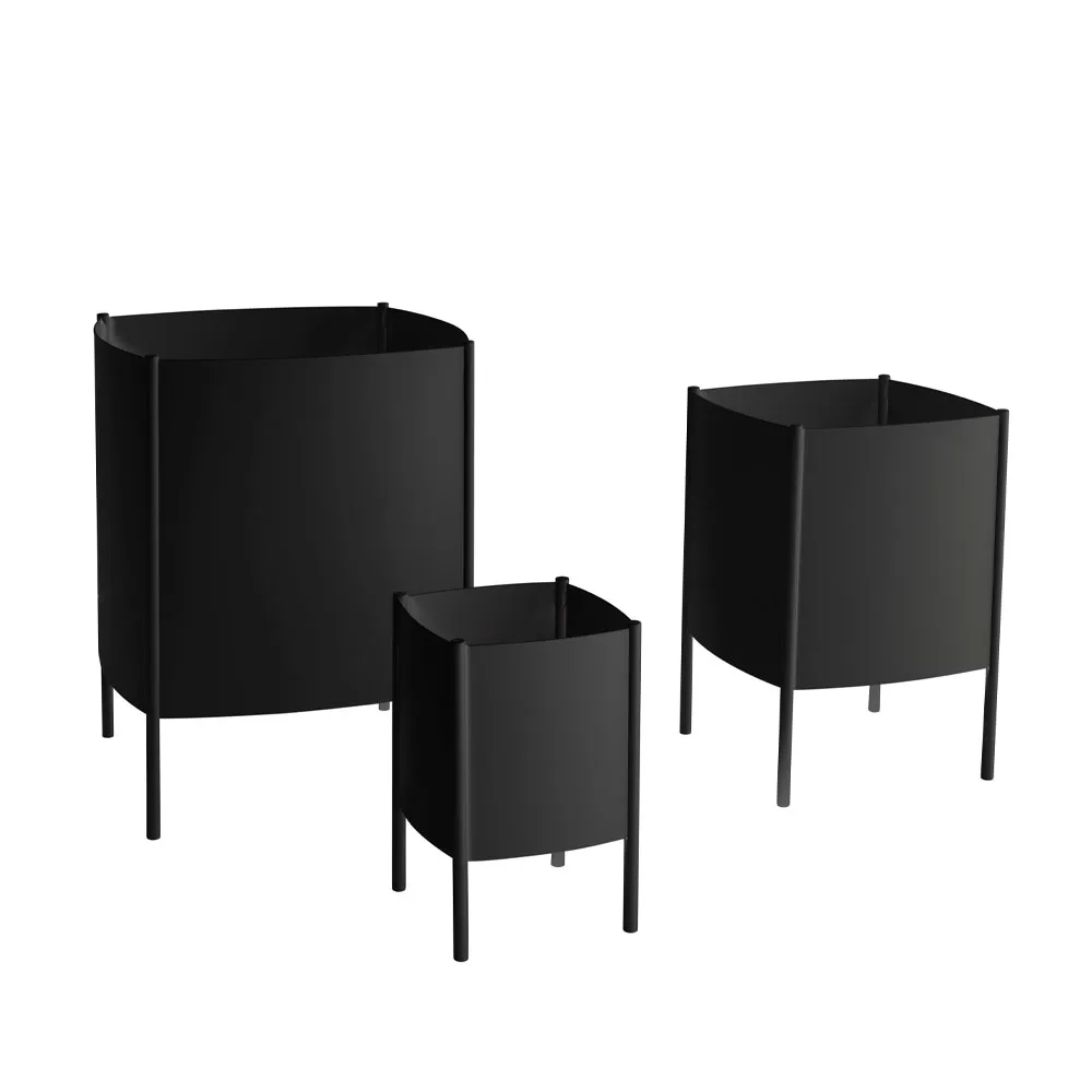 Konvex Pot kruka, Svart, stor Ø47 cm SMD Design