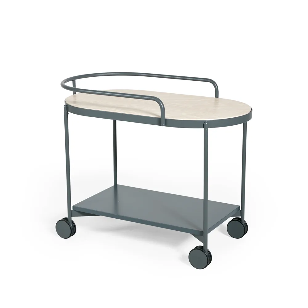 Lene rullvagn, grey, vitpigmenterad askfanér SMD Design