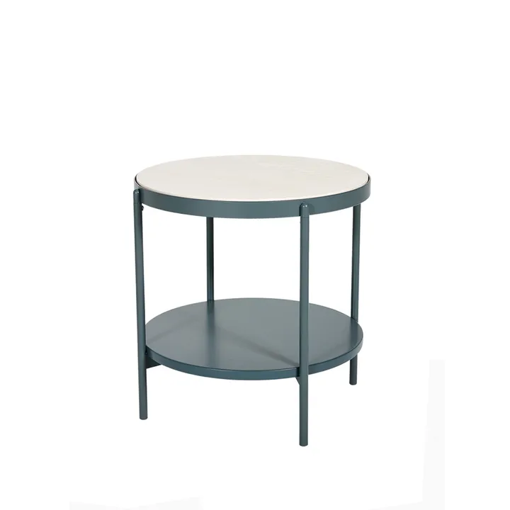 Lene sidobord - grå, lågt, vitpigmenterad askfanér - SMD Design