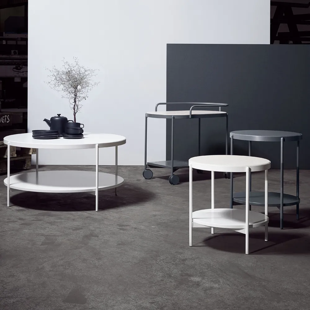 Lene soffbord, vit, vitpigmenterad askfanér SMD Design
