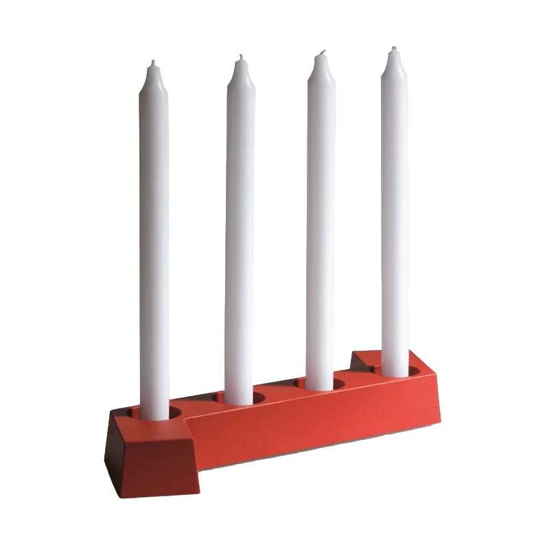 SMD adventsljusstake, Röd, 4 ljus SMD Design