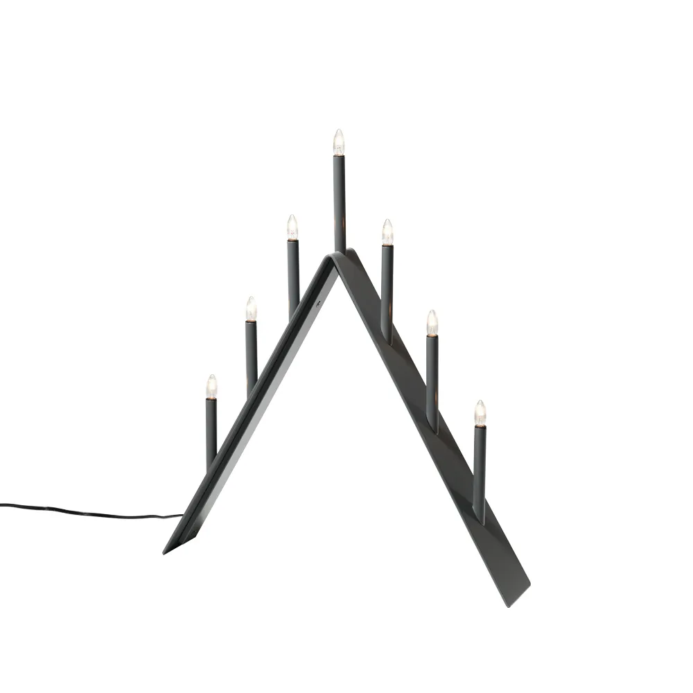 Spica 7 adventsljusstake, mörkgrå, led SMD Design