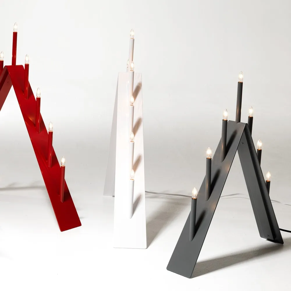 Spica 7 adventsljusstake, röd, led SMD Design