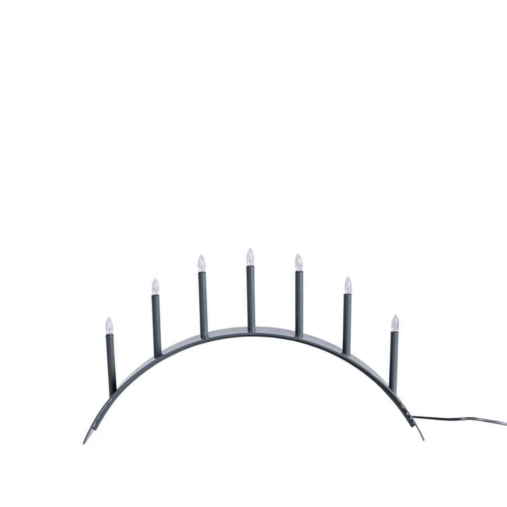 Spica Bow 7 adventsljusstake, Grå SMD Design