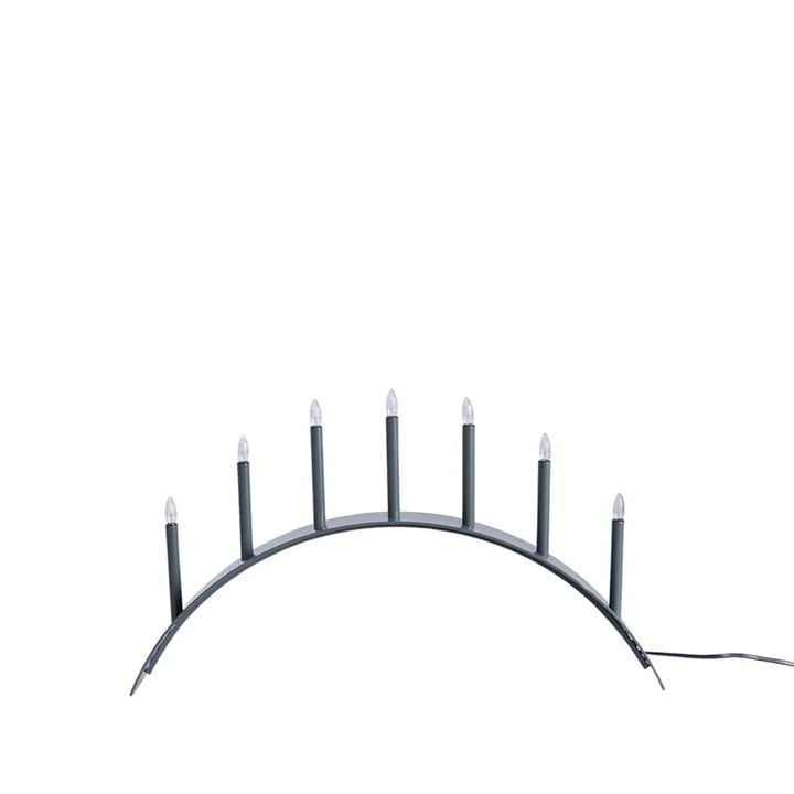 Spica Bow 7 adventsljusstake - Grå - SMD Design