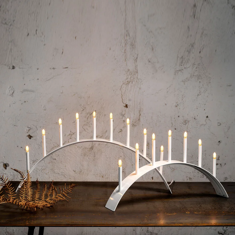 Spica Bow 7 adventsljusstake, Vit SMD Design