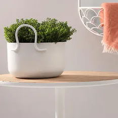 Tivoli kruka Ø30 cm låg - vit - SMD Design