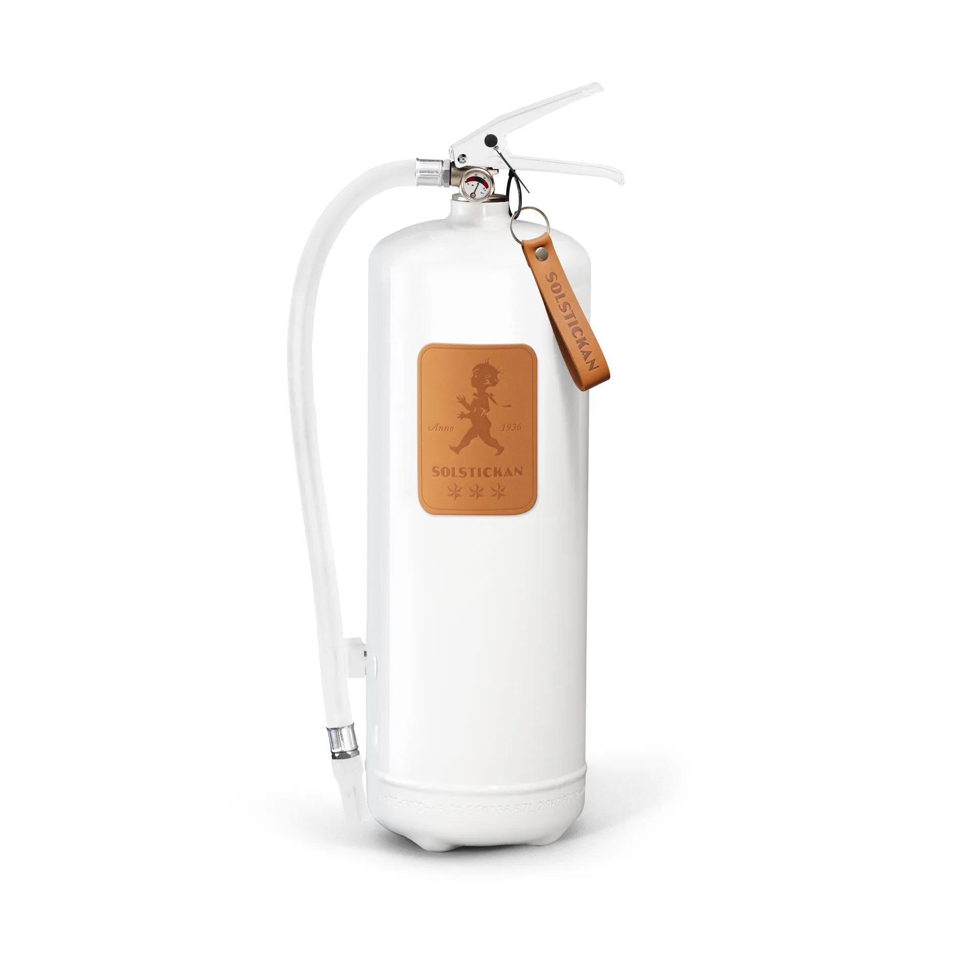 Solstickan brandsläckare 6 kg, Vit-ljust läder Solstickan Design