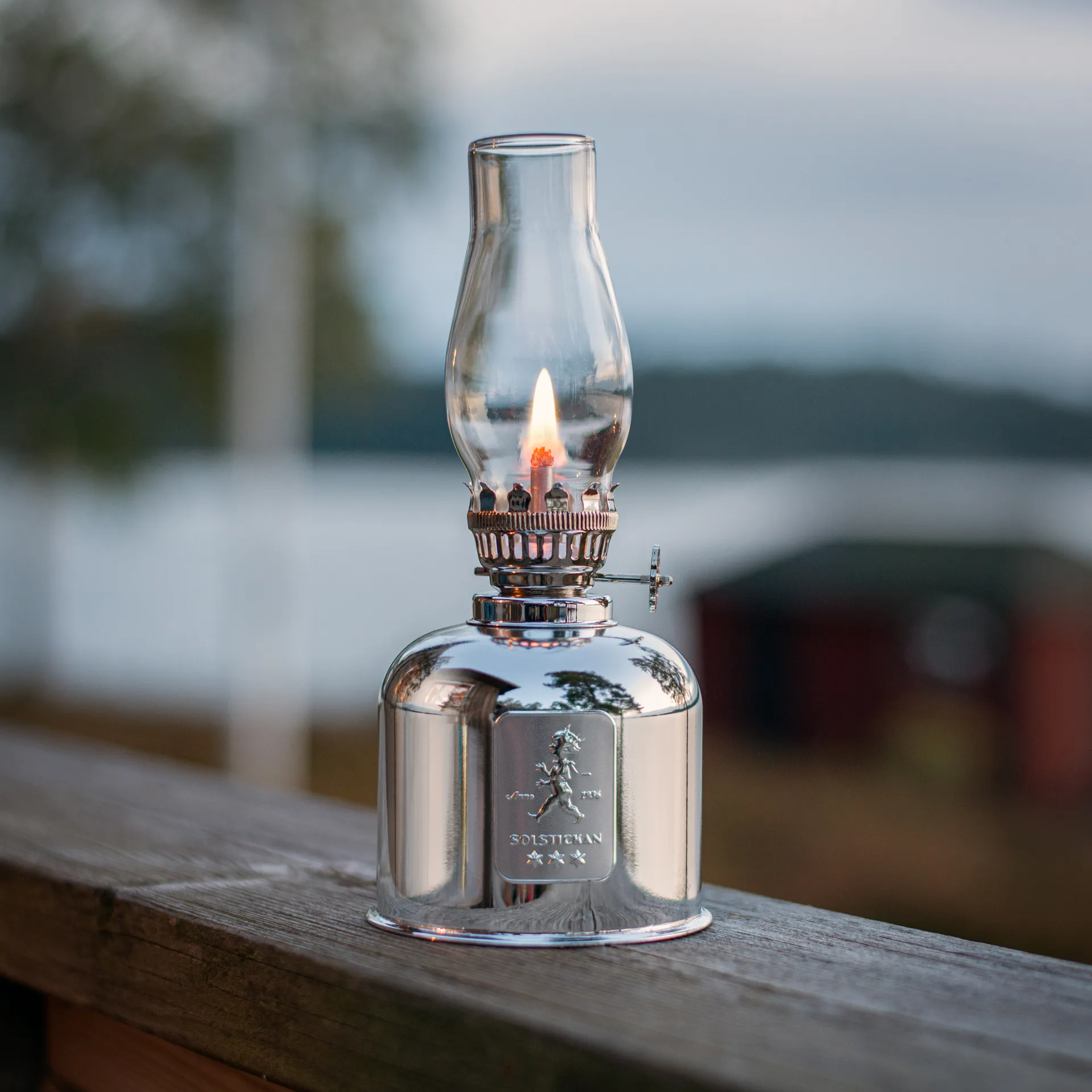 Solstickan fotogenlampa, Silver, Ø8,5x20 cm Solstickan Design