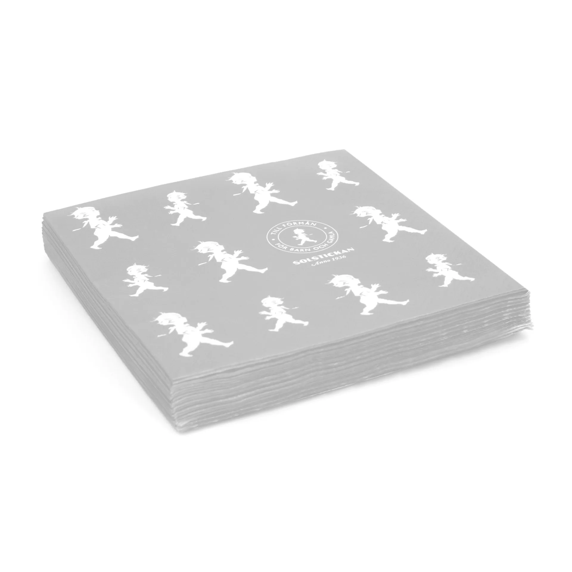 Solstickan servett 33x33 cm 20-pack, Grå Solstickan Design
