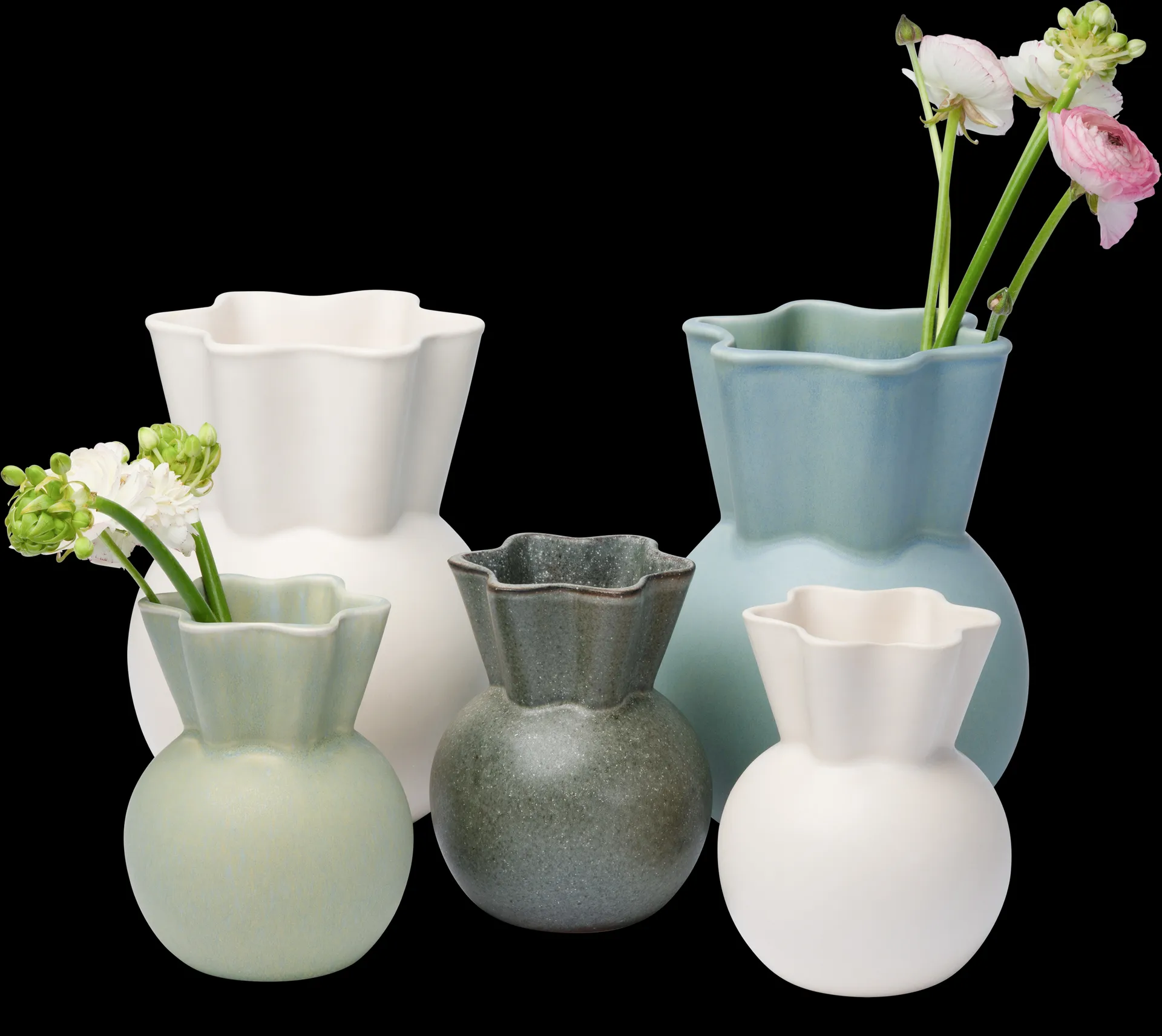 Eva Stæhr-Nielsen vas 14 cm, Mossgrön Spring Copenhagen
