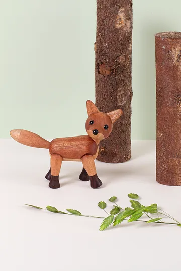 Foxy räv dekoration 12 cm - Mahogny - Spring Copenhagen