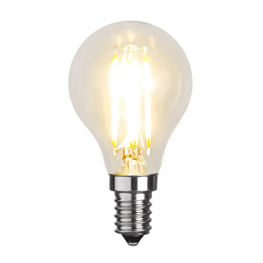 Dimbar E14 LED-lampa filament clear, 4,5 cm, 2700K Star Trading