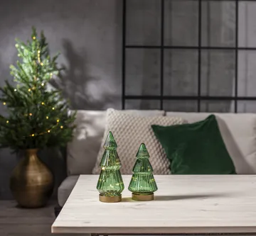 Verde glasdekoration LED 20 cm - Grön - Star Trading