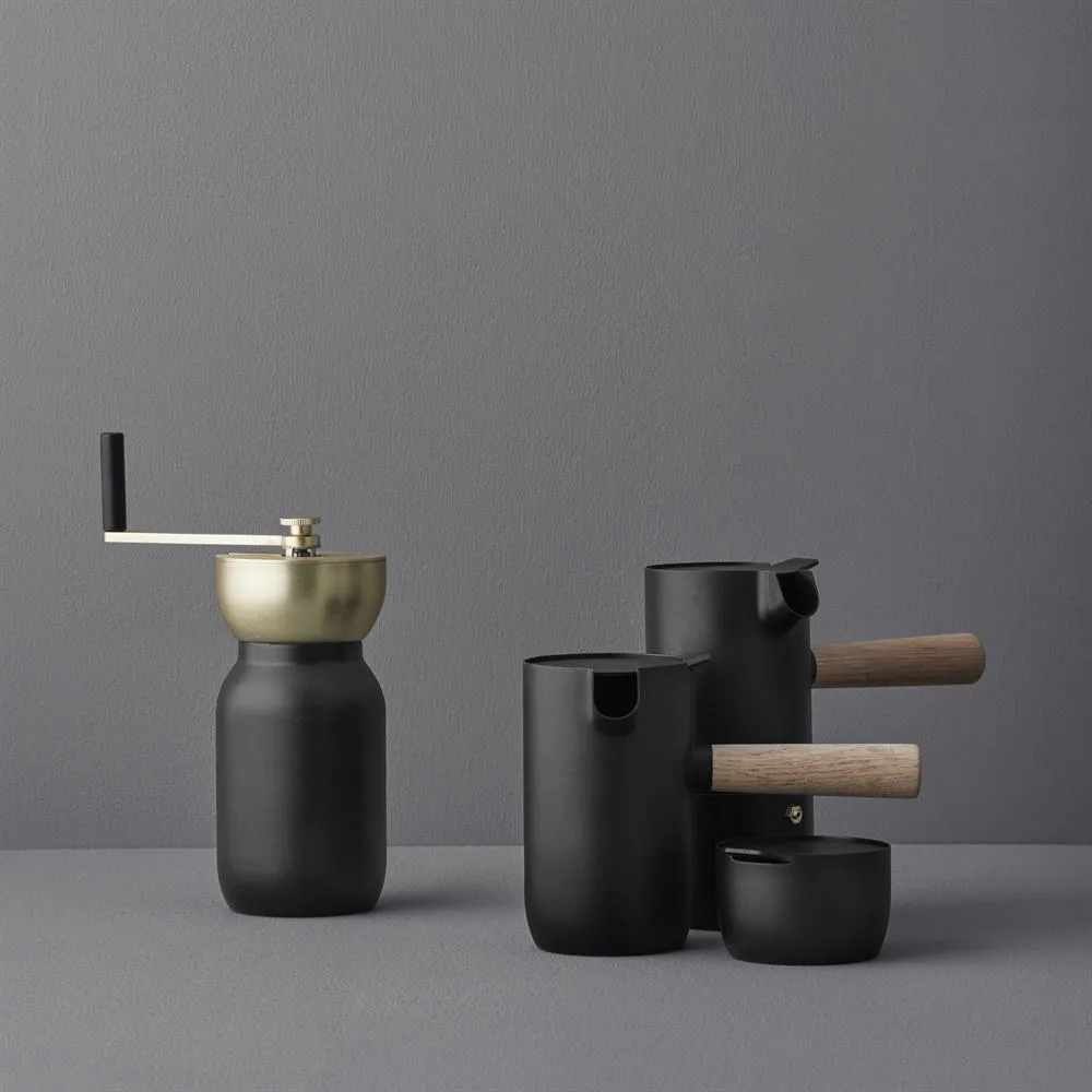 Collar kaffekvarn, svart-mässing Stelton