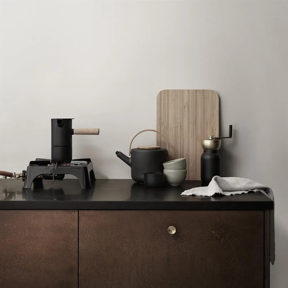 Collar kaffekvarn, svart-mässing Stelton