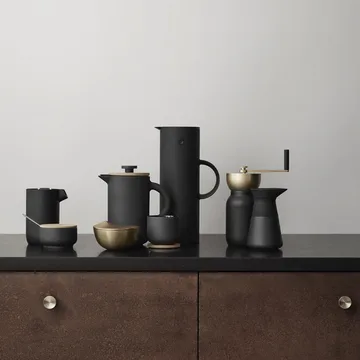 Collar kaffekvarn - svart-mässing - Stelton