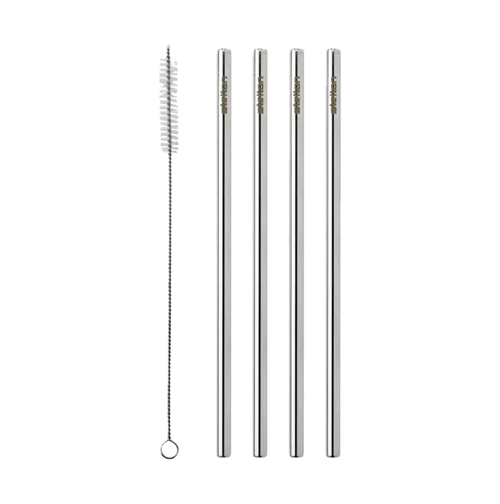 Stelton återanvändbara sugrör 4-pack - Steel - Stelton