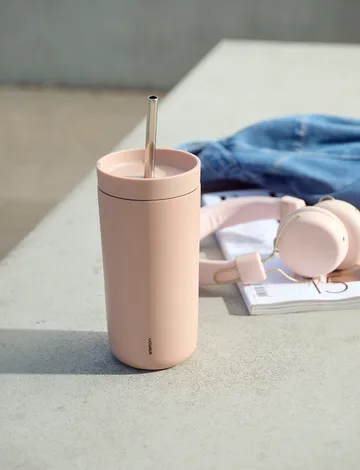 To Go Sip termosmugg med sugrör 0,4 L - Heather - Stelton