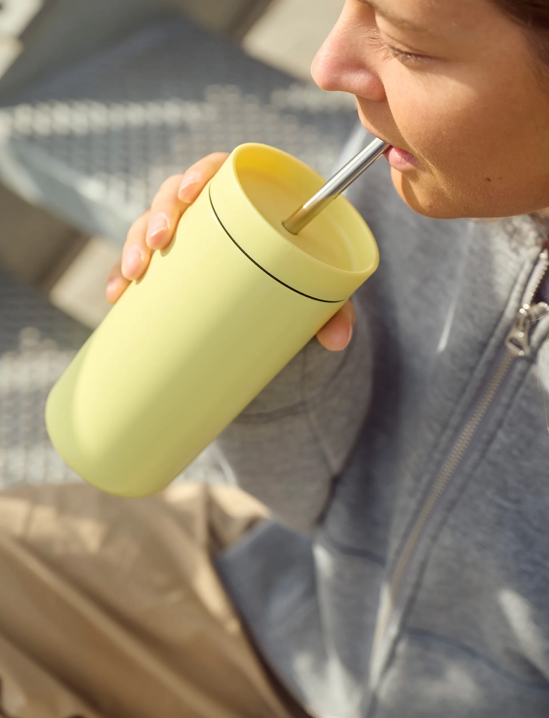 To Go Sip termosmugg med sugrör 0,4 L, Laevis Stelton