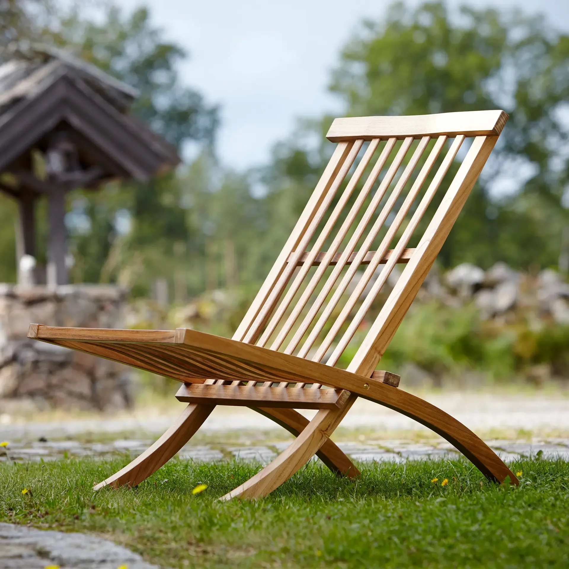 Hanö sidobord 45x45 cm, Teak Stockamöllan