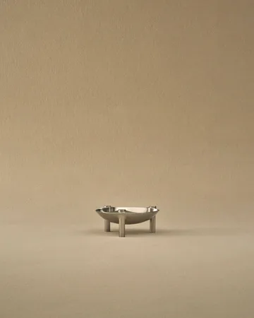 Nagel skål - Borstad krom, Ø13,8x5,6 cm - STOFF Nagel