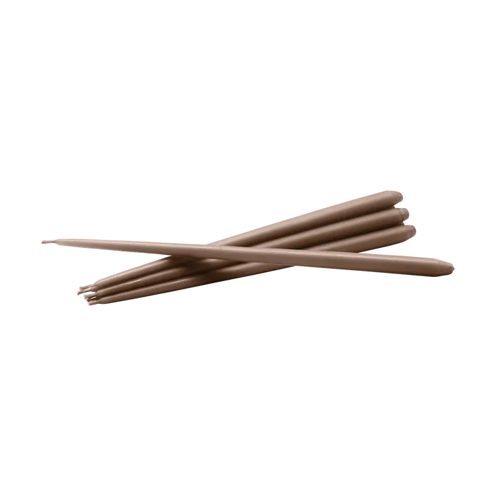 STOFF Nagel antikljus by ester & erik 6-pack - Soft brown - STOFF Nagel