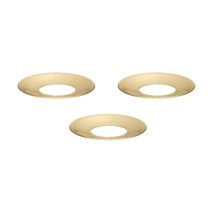 STOFF Nagel ljusmanschett 3-pack - Solid mässing - STOFF Nagel