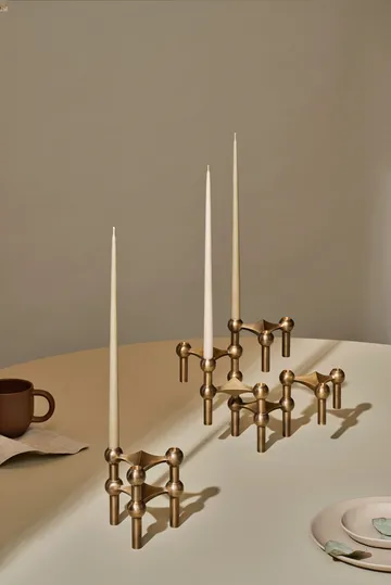 STOFF Nagel ljusstake 3-pack - Bronzed brass - STOFF Nagel