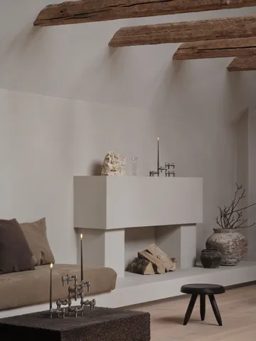 STOFF Nagel Quist ljusstake - Borstad krom - STOFF Nagel