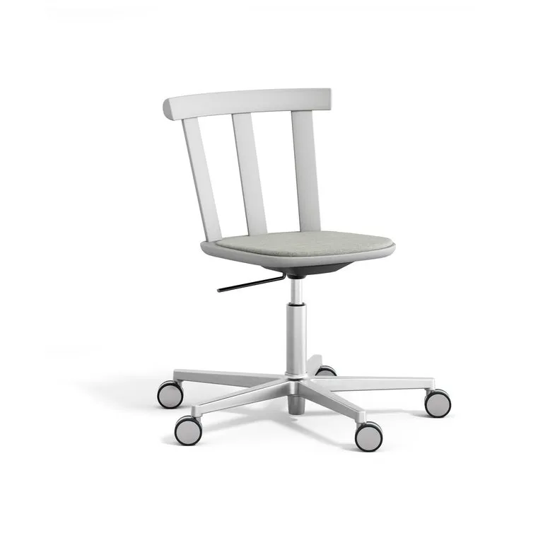Alt stol snurrstativ klädd sits björk, Hallingdal 65-110 light grey-ljusgrå 51 Stolab