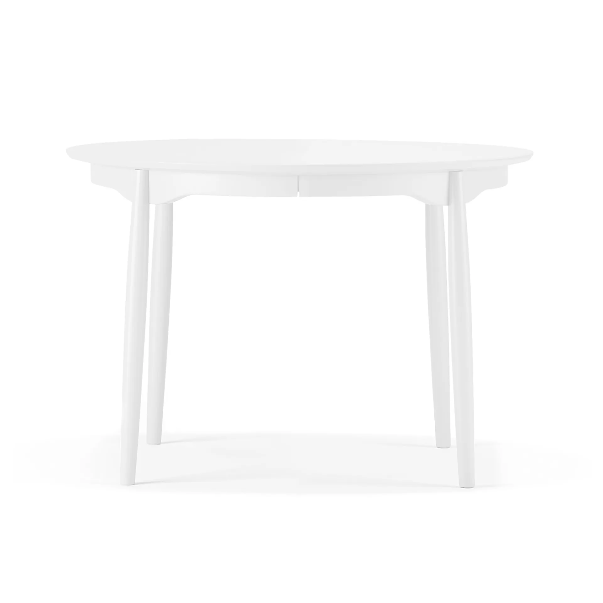 Carl matbord delbart Ø115 cm, Björk vit 21 Stolab