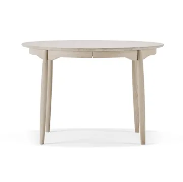 Carl matbord delbart - Ek ljus mattlack, Ø115 cm - Stolab