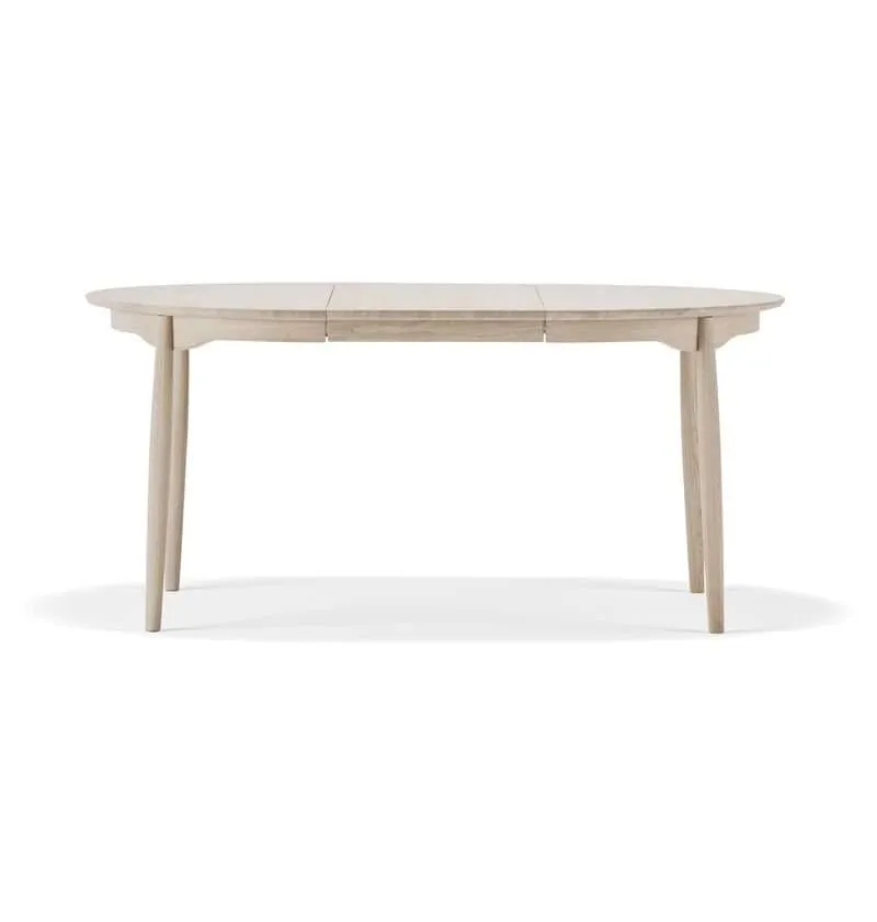 Carl matbord delbart, Ek ljus mattlack, Ø115 cm Stolab