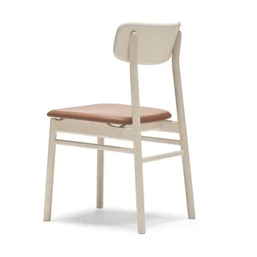 Prima Vista stol - Läder Elmosoft cognac-björk ljus mattlack - Stolab