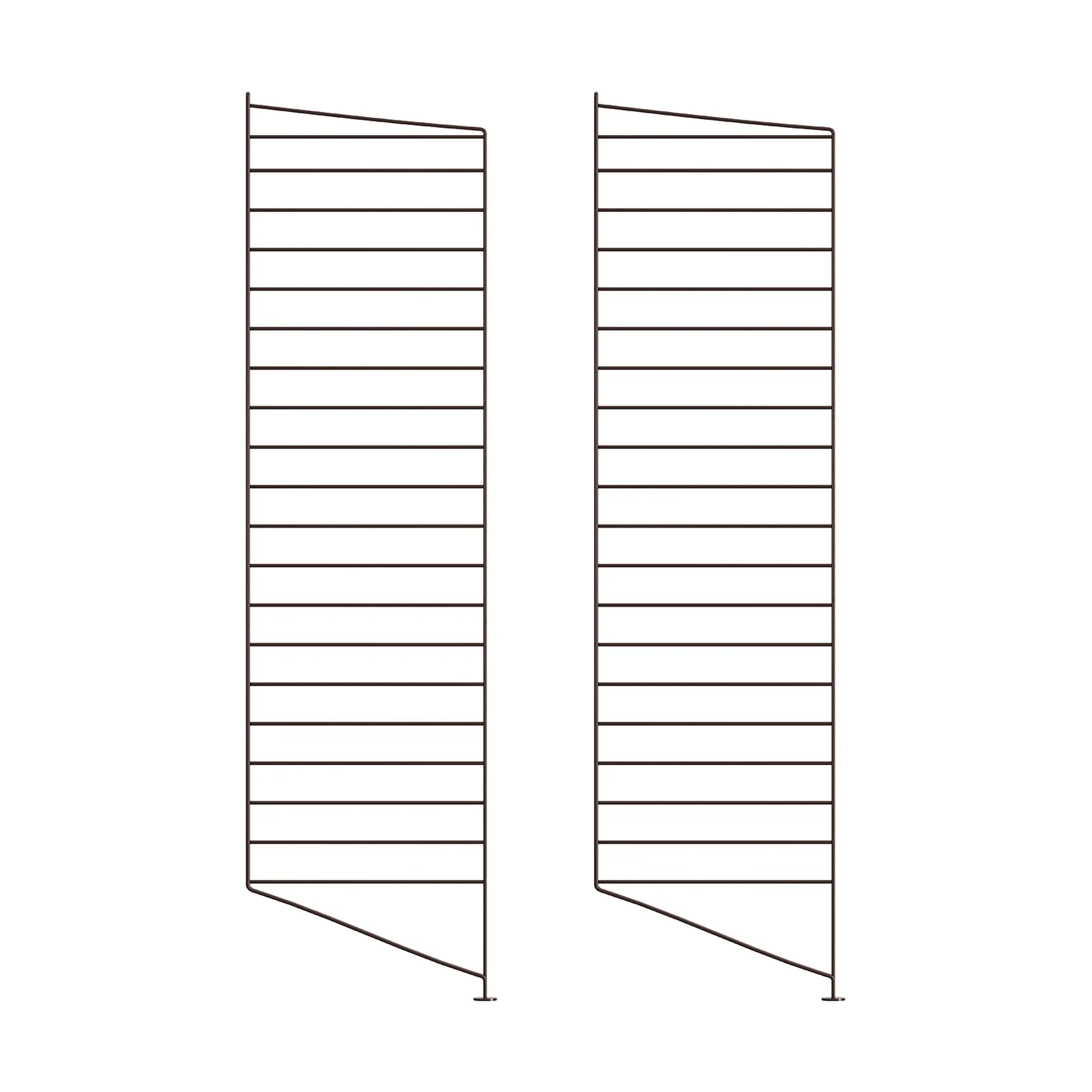 String golvgavel, Mörkbrun, 115x30 cm, 2-pack String