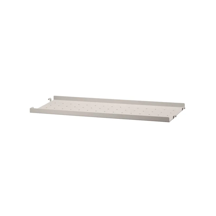 String hyllplan metall - beige, 58x20 cm, låg kant - String