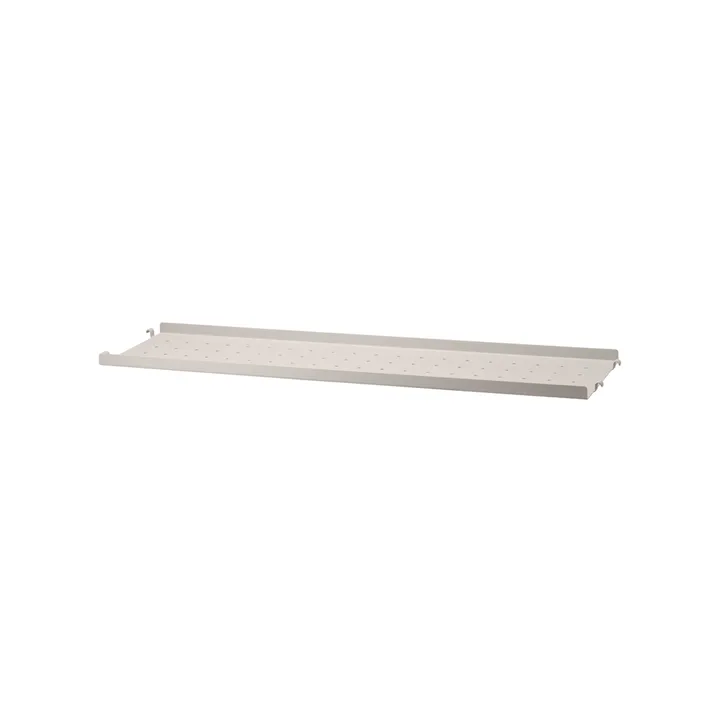 String hyllplan metall - beige, 78x20 cm, låg kant - String